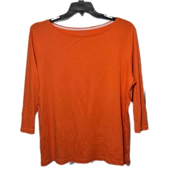 Talbots Women's Orange 3/4 sleeve top - Picture 1 of 3